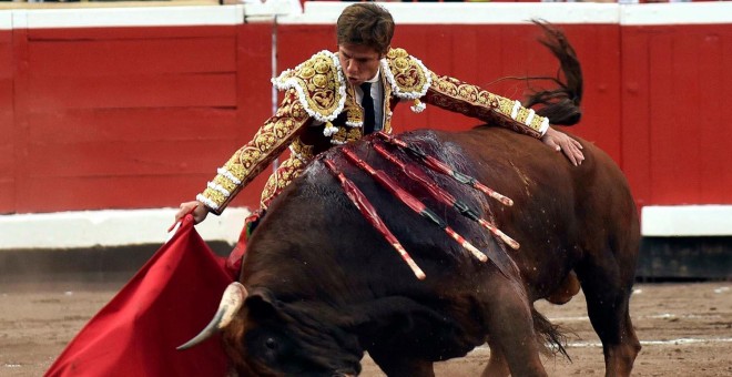 Imagen de una de las corridas de toros celebradas esta semana en Bilbao. EFE/MIGUEL TOÑA