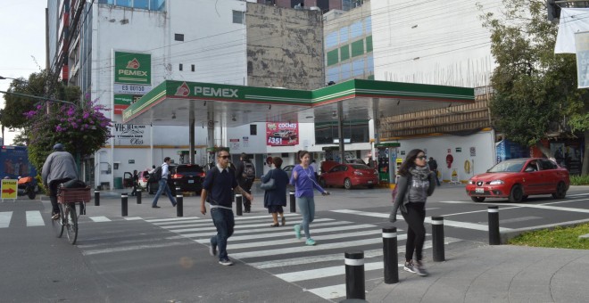 Estación de servicio de la petrolera mexicana Pemex. / Anna Portella