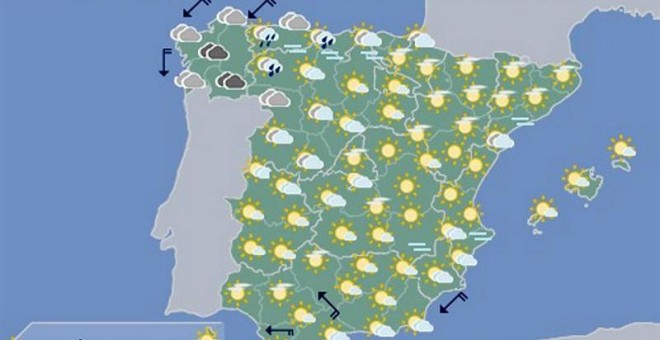 Mapa significativo elaborado por la AEMET