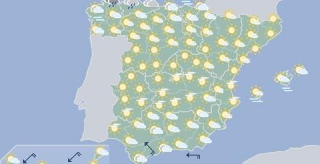 Previsión meteorológica para el jueves 29 de agosto. / AEMET