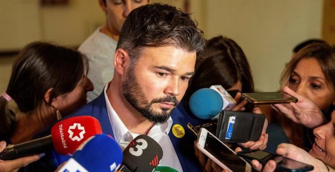 El portavoz de Esquerra Republicana de Cataluña (ERC), Gabriel Rufián.- EFE