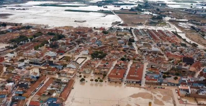 Fotografía aérea facilitada por el Ayuntamiento de Torre Pacheco. (EFE)