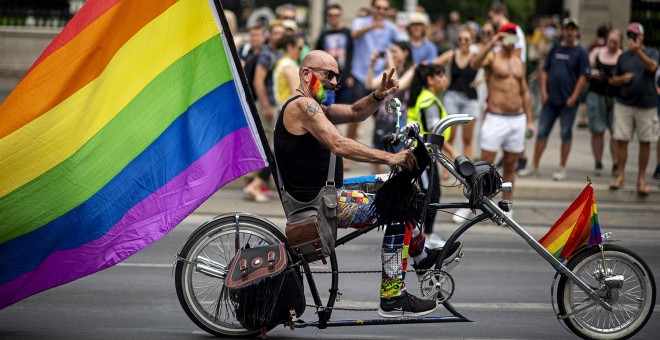 Imagen del EuroPride 2019 celebrado en Viena. Christian Bruna / EFE