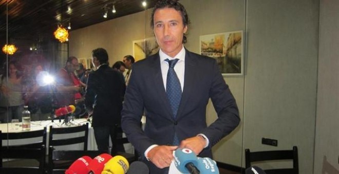 Pablo Ruiz Palacios, en la rueda de prensa, horas después de comunicarse su cese.- EUROPA PRESS