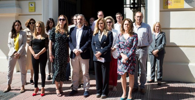 18/09/2019.- Minuto de silencio por la mujer asesinada por su expareja en Madrid. / EFE - Luca Piergiovanni