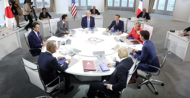 Pasada reunión de los líderes del G-7 en París. Markus Schreiber/Pool via REUTERS