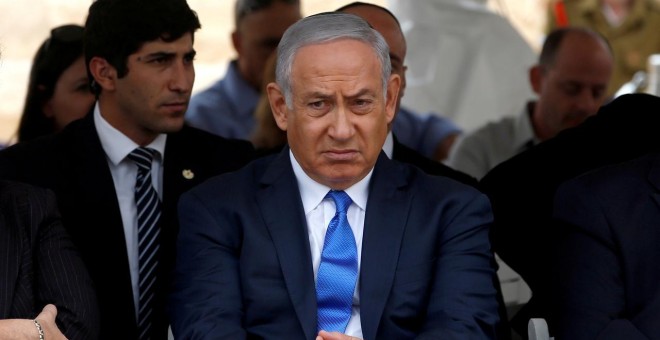 15/11/2018 - El primer ministro israelí, Benjamin Netanyahu, en una ceremonia anual conmemorativa del estado / REUTERS