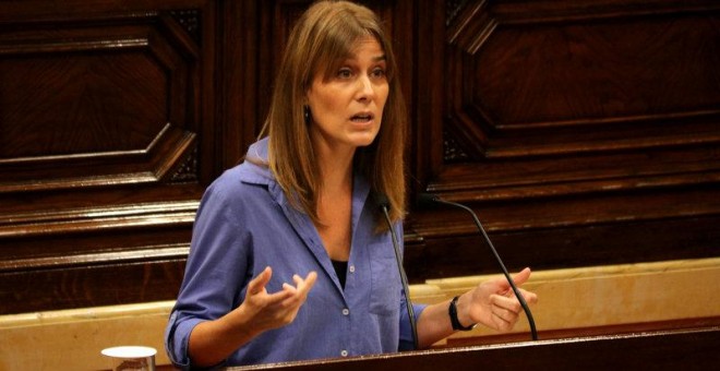 Jéssica Albiach, durant el debat de política general.