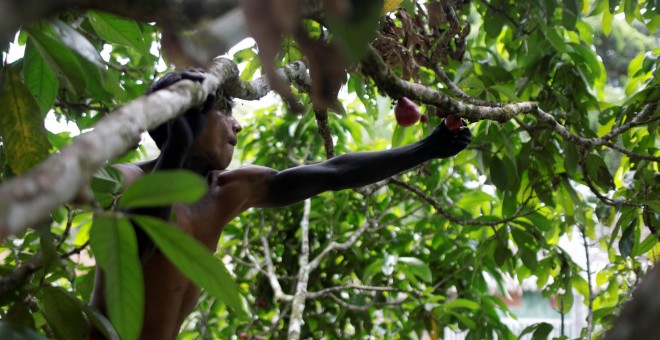 23/09/2019 - Un joven de la tribu indígena Tembe en Brasil / REUTERS (RICARDO MORAES)