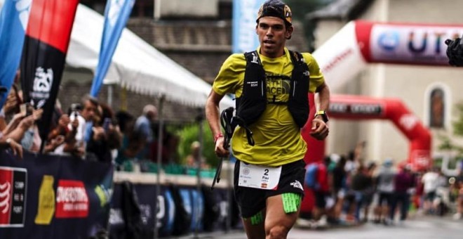 Pau Capell a l'arribada de l'UTMB. José Miguel Muñoz