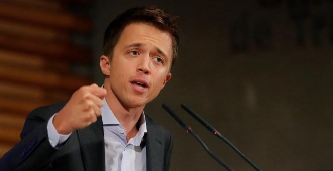 25/09/2019.- El portavoz de Más Madrid en el Parlamento regional, Íñigo Errejón, este miércoles, durante su intervención en la asamblea convocada por el partido para concretar los detalles de su participación en las elecciones generales del 10-N. EFE/ Bal