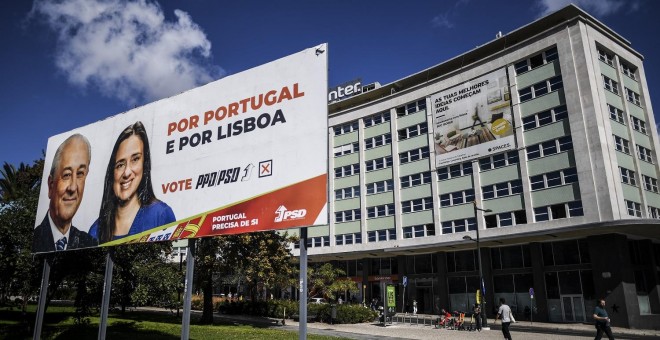 01/10/2019 - Pancarta electoral en Lisboa. / AFP - PATRICIA DE MELO MOREIRA
