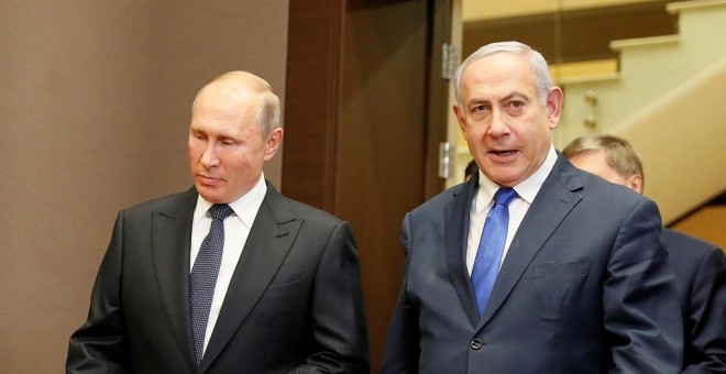 12/09/2019 -El presidente ruso, Vladimir Putin, y el primer ministro israelí, Benjamin Netanyahu, se reúnen en Sochi. / REUTERS - SHAMIL ZHUMATOV