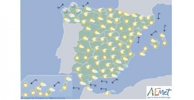 Previsión meteorológica del 8 de octubre. Aemet