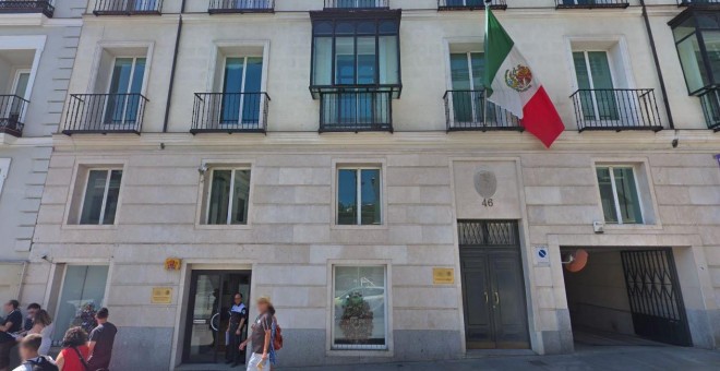 La embajada de México en Madrid, a la que acudió marta a pedir ayuda tras ser violada. GOOGLE MAPS