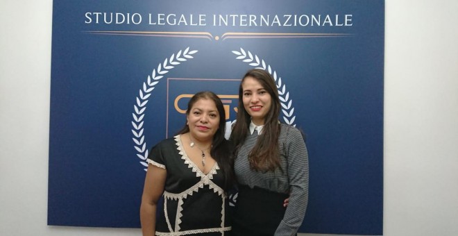 Griselda Herrera y Fátima Boitel prestaron ayuda a Marta a través del despacho Abogadas Iberoamericanas.