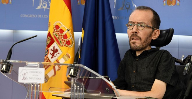 09/10/2019.- El secretario de Acción de Gobierno de Unidas Podemos, Pablo Echenique, durante ungreso. / EFE