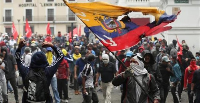 10/10/2019 - Protestas en Quito contra el Gobierno de Lenín Moreno. / REUTERS - IVAN ALVARADO
