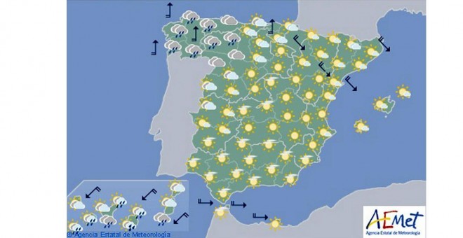 Previsión del tiempo del 15 de octubre. EFE