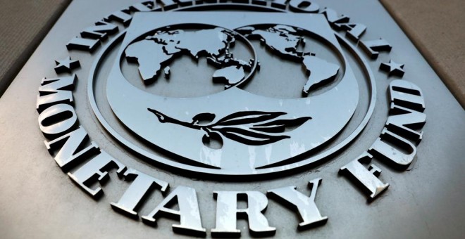 El logo del FMI, en su sede en Washington. REUTERS/Yuri Gripas