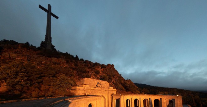 Así lucía el Valle de los Caídos esta mañana en las horas previas a la exhumación. / Europa Press