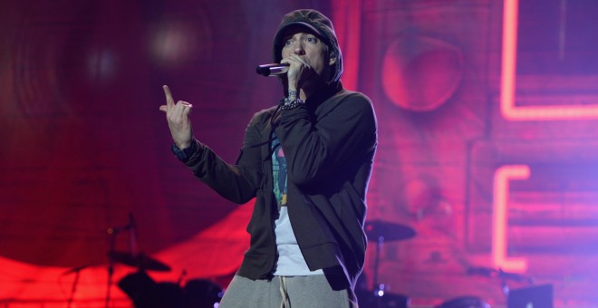 01/08/2014 - El rapero Eminem durante un concierto en Chicago (EEUU). / AFP