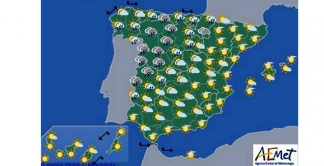 Previsión meteorológica del 30 de octubre. EFE