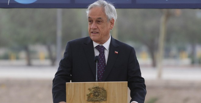 El presidente chileno, Sebastián Piñera, durante un evento sobre la retirada del carbón. / Europa Press