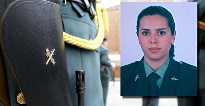 Fotomontaje de la Guardia Civil con la imagen de la sargento primero del Seprona María Serrano. P.