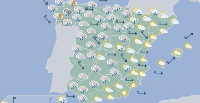 Previsión meteorológica para mañana, jueves./ AEMET