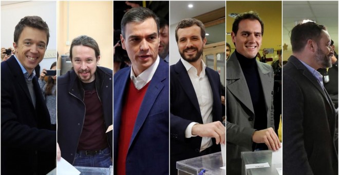 Los principales candidatos del 10-N.