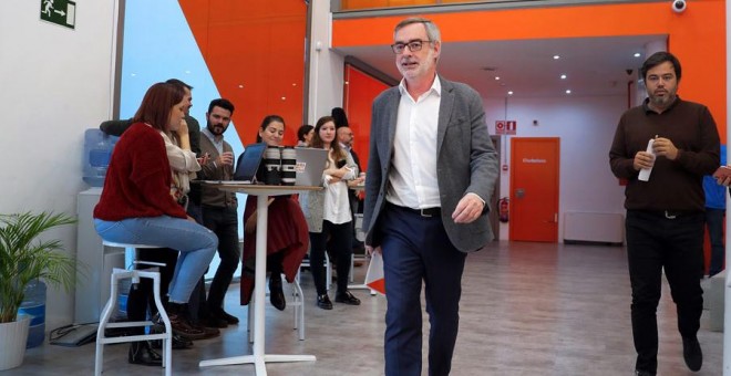 José Manuel Villegas, secretario general de Ciudadanos, en la sede del partido en Madrid. (CHEMA MOYA | EFE)