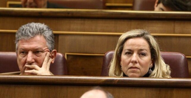 Imagen de archivo de Pedro Quevedo (NC) y Ana Oramas (CC) en el Congreso de los Diputados. EFE