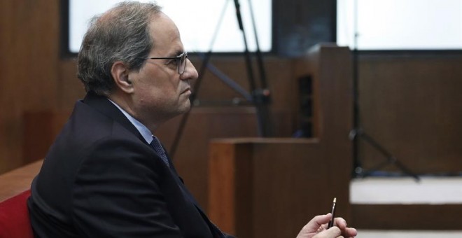 El president de la Generalitat, Quim Torra, en el judici del TSJC. EFE