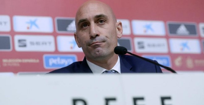 Luis Rubiales, presidente de la Federación Española de Fútbol. (RODRIGO JIMÉNEZ | EFE)