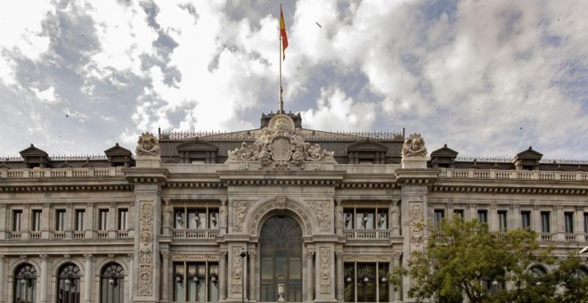 Fachada del edificio del Banco de España situada en la confluencia del Paseo del Prado y la madrileña calle de Alcalá.E.P./Eduardo Parra
