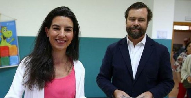 Los dirigentes de Vox, Rocío Monasterio e Iván Espinosa de los Monteros. EFE