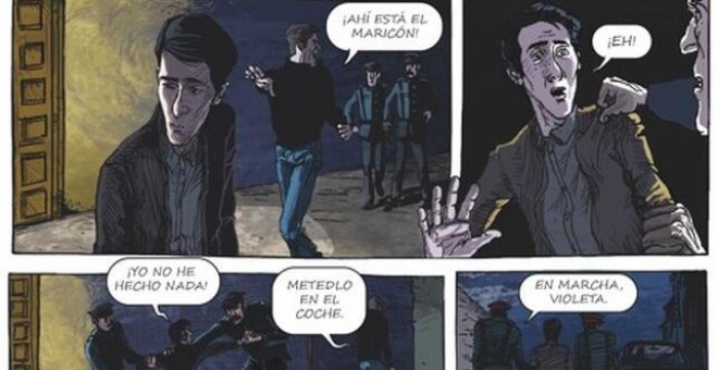 Viñetas del cómic 'El Violeta' Editorial Drakul