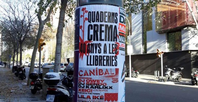 Un dels cartells que ha escampat Quadern Crema per celebrar els seus 40 anys.