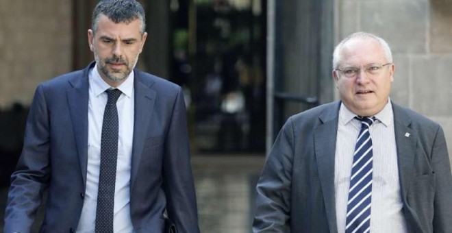 Los exconsejeros de Cultura Santi Vila y Lluís Puig, denunciados por el Ayuntamiento de Sijena por no devolver los bienes del monasterio. / EFE