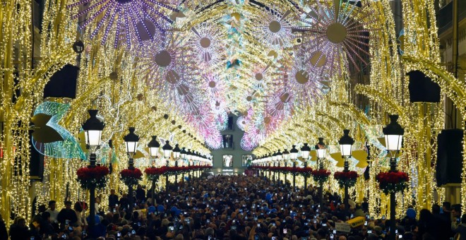 29/11/19 - Encendido de las luces de Navidad en Málaga. / EUROPA PRESS