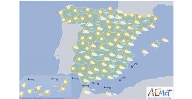 Previsión meteorológica para el 30 de diciembre. / AEMET