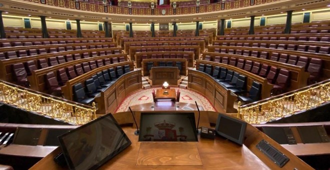 Vista general del Congreso de los Diputados desde la tribuna de oradores. E.P./Eduardo Parra