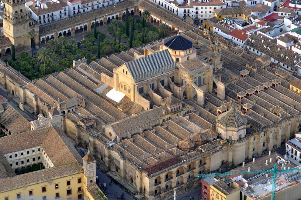 Vista de la Mezquita de Córdoba desde el aire. WIKIPEDIA