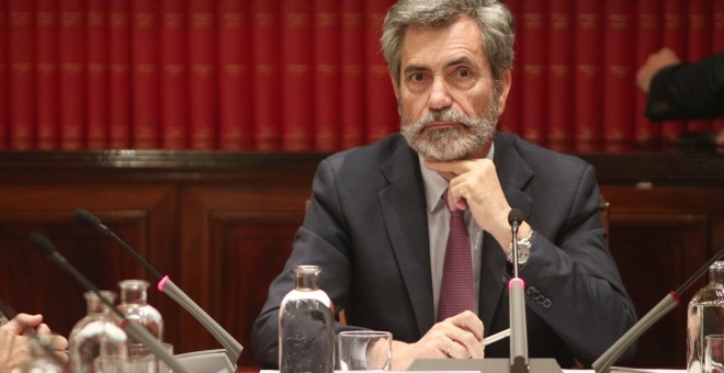El presidente del Consejo General del Poder Judicial, Carlos Lesmes, en Madrid (España). / EUROPA PRESS