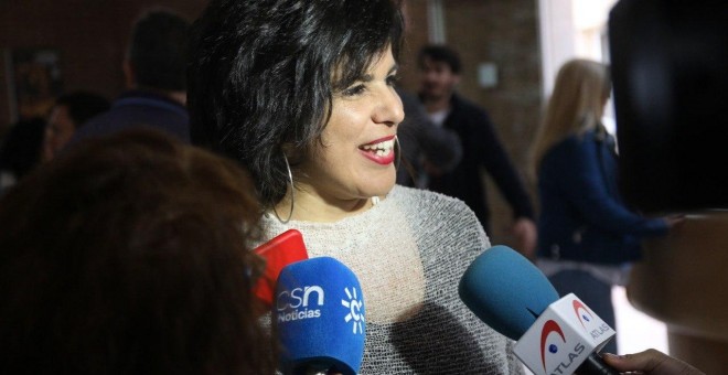 Teresa Rodríguez, en Mollina (Málaga)