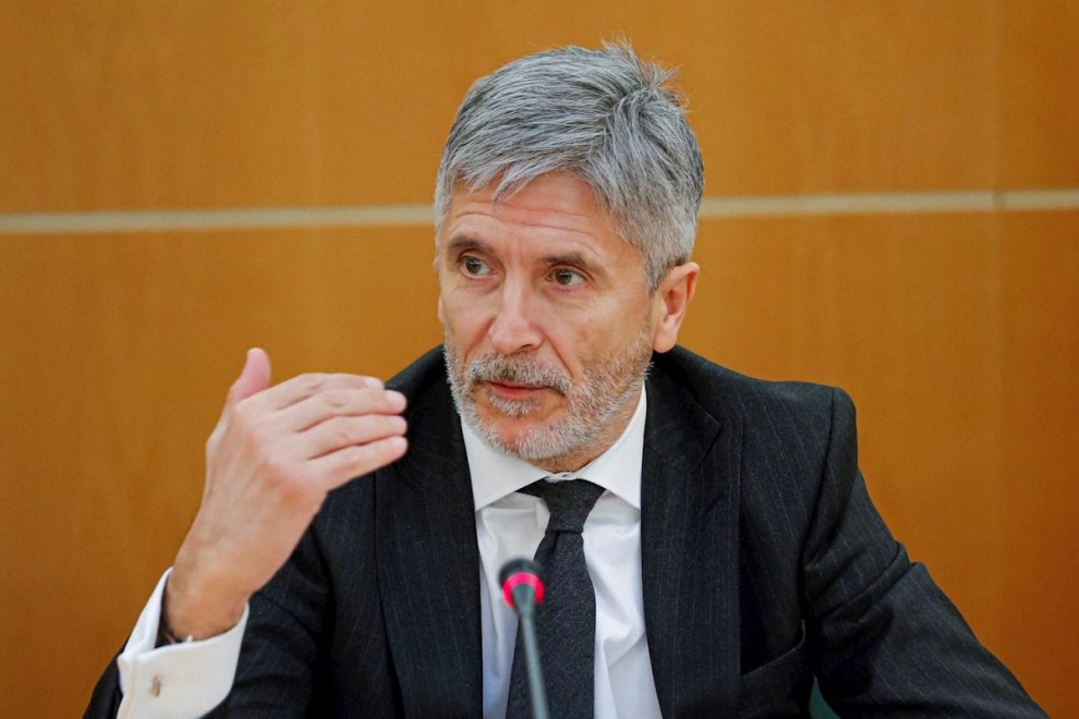 El ministro del Interior, Fernando Grande-Marlaska, durante la presentación del informe de personas desaparecidas. / EFE