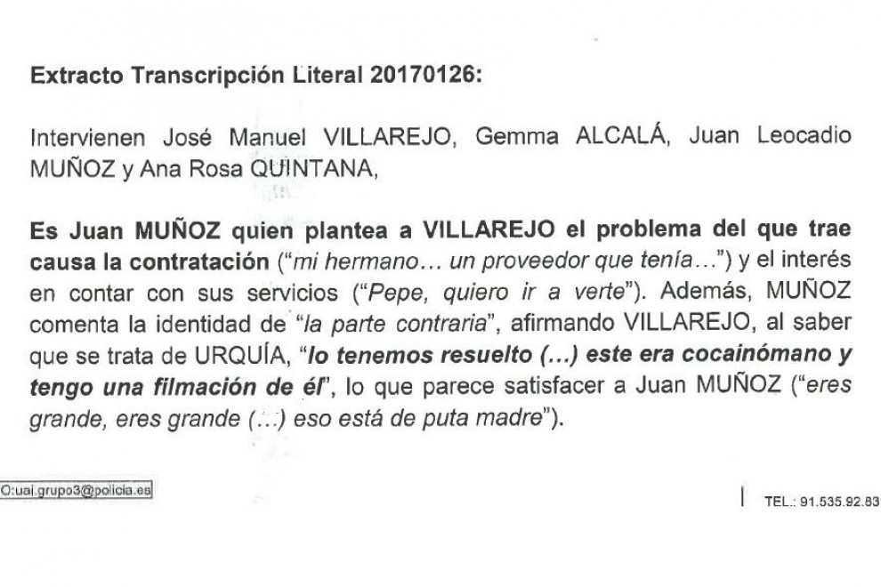 Informe Villarejo Ana Rosa