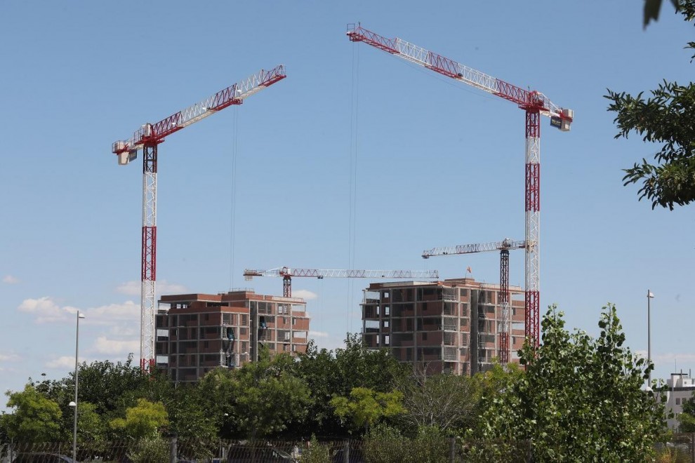 Edificio de viviendas en construcción en Madrid. E.P./Marta Fernández