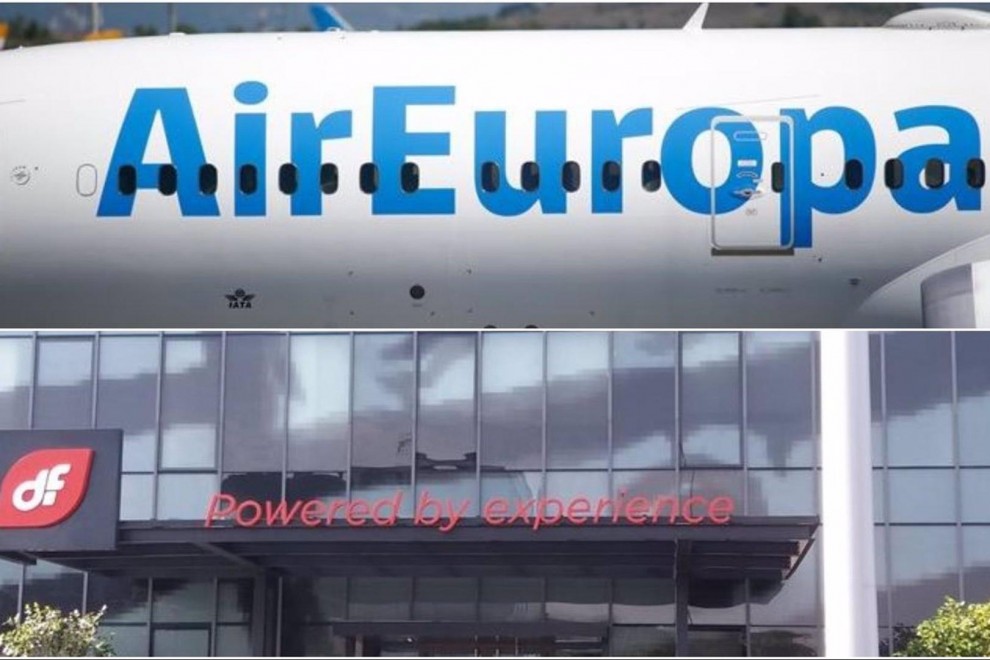 Avión de Air Europa y sede de Duro Felguera. E.P.